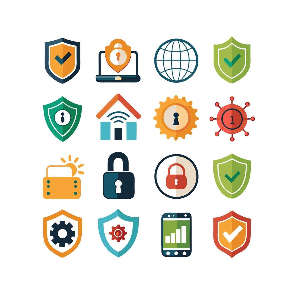 Security Icon Set Collection Illustration vector