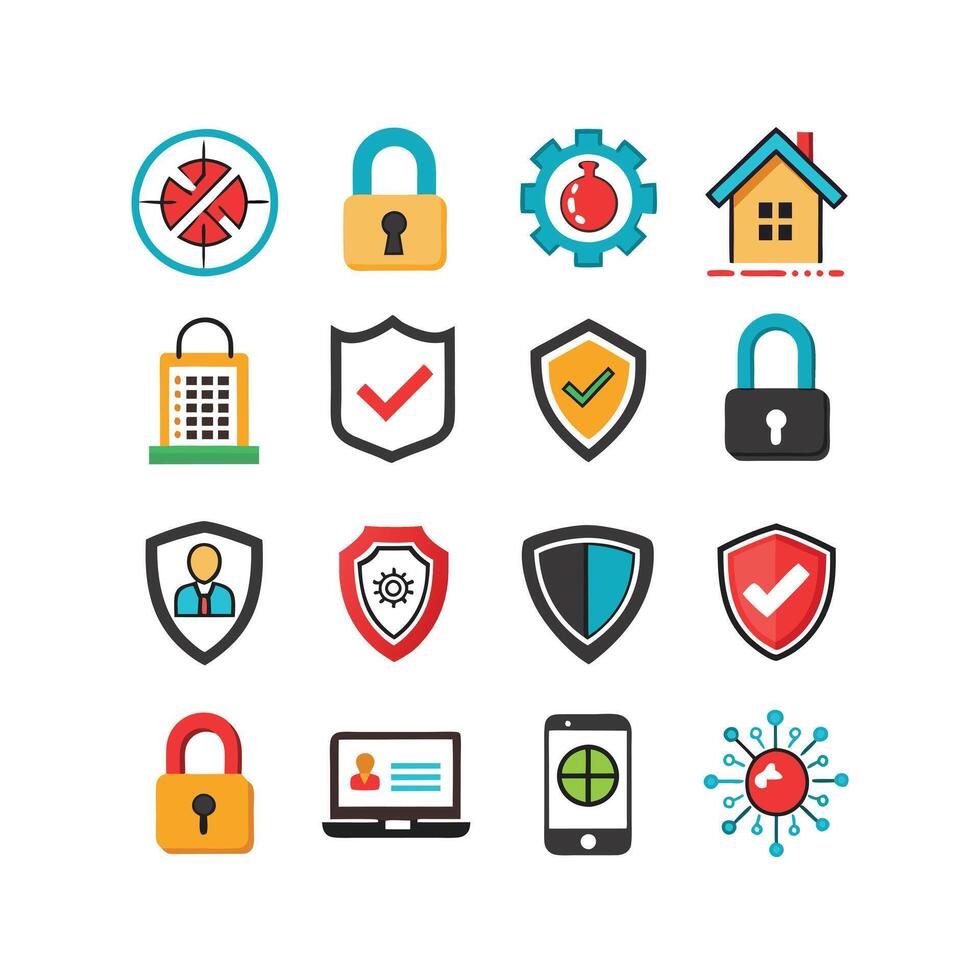 Security Icon Set Collection Illustration vector