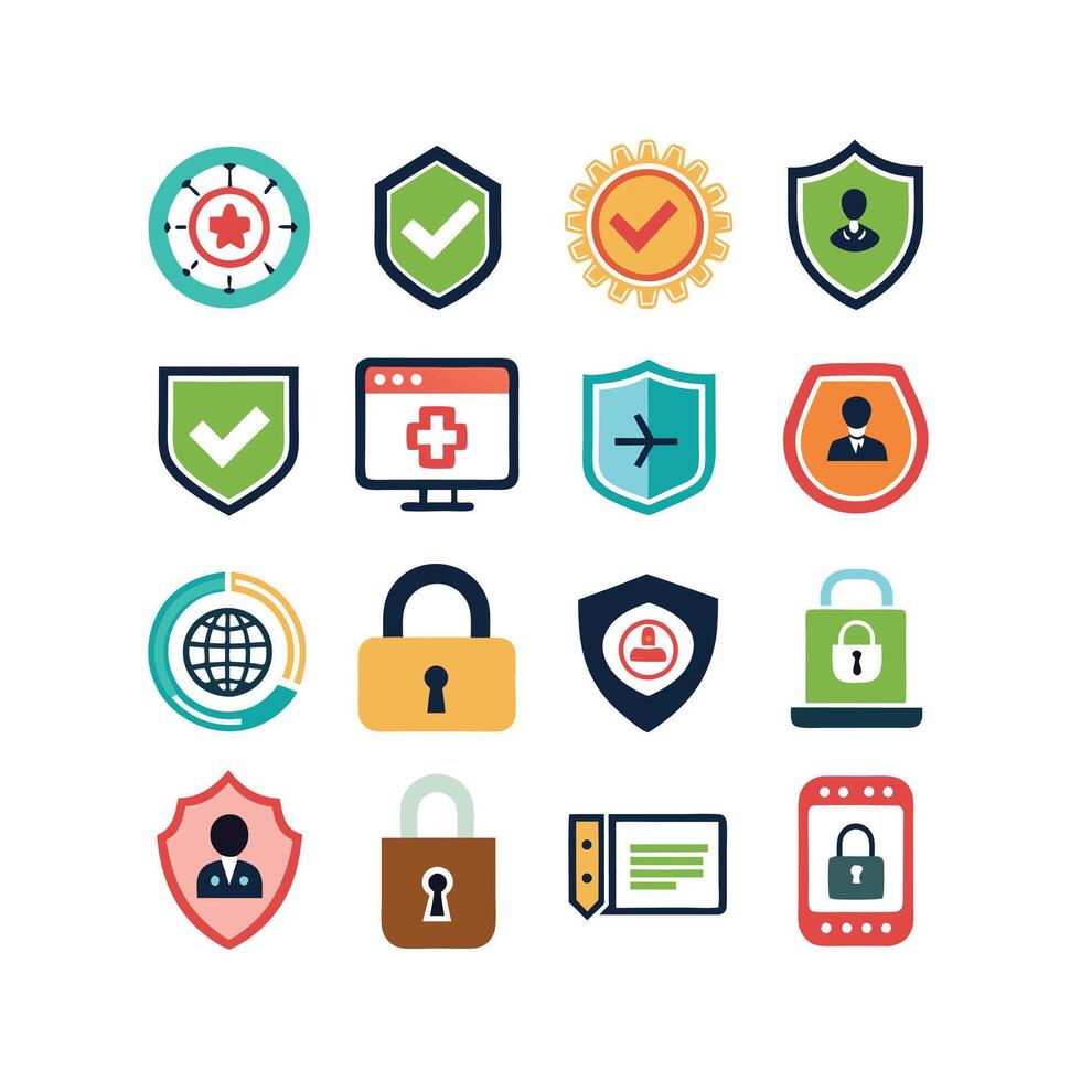 Security Icon Set Collection Illustration vector