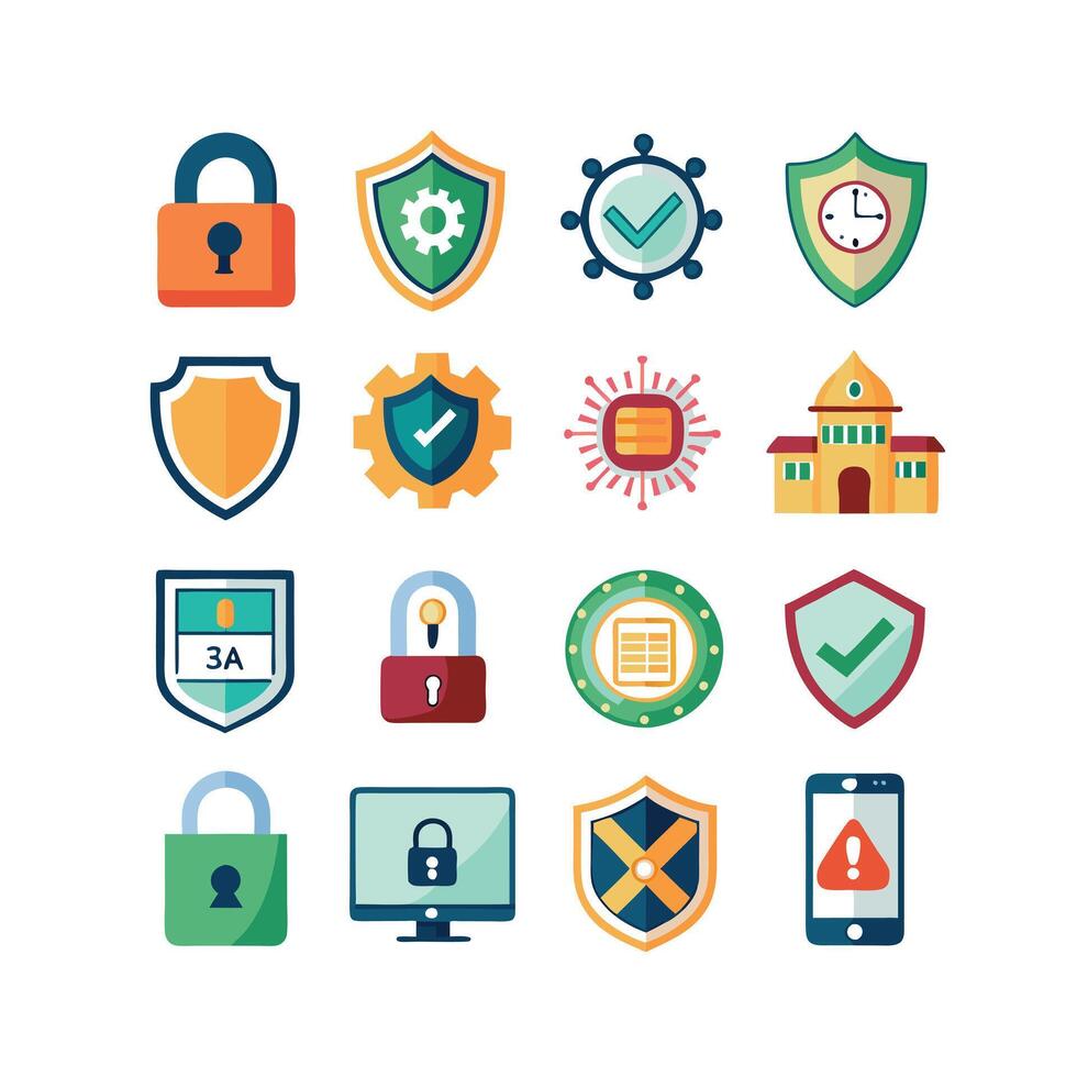 Security Icon Set Collection Illustration vector