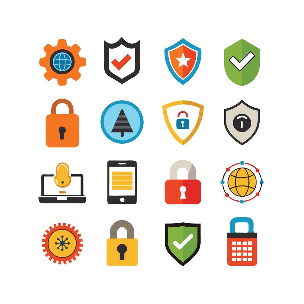 Security Icon Set Collection Illustration vector