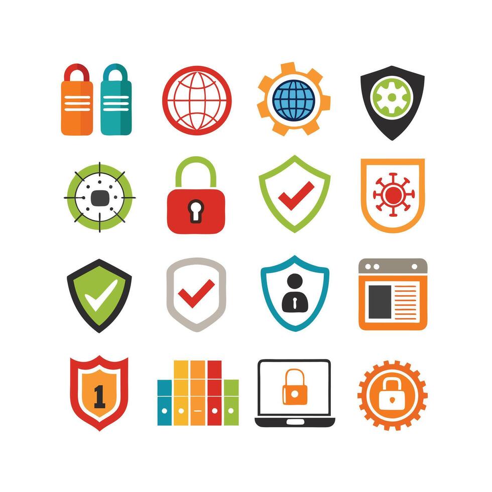 Security Icon Set Collection Illustration vector