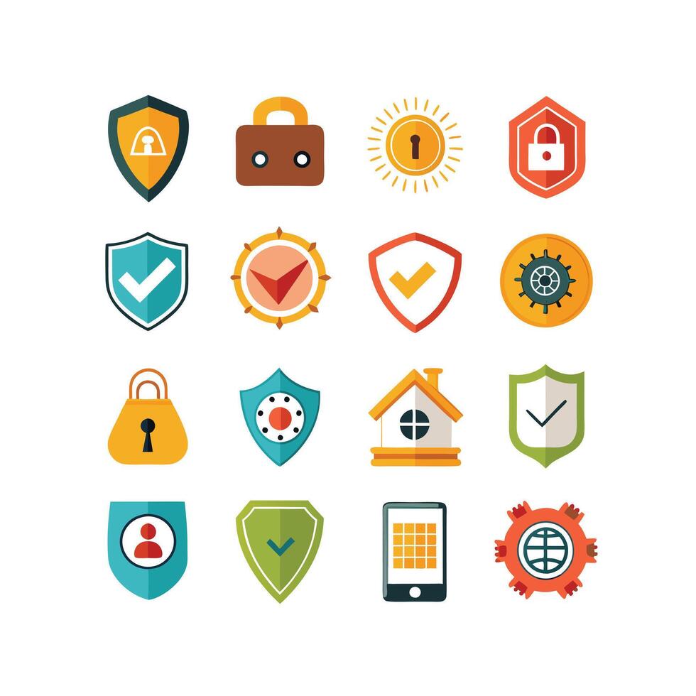 Security Icon Set Collection Illustration vector