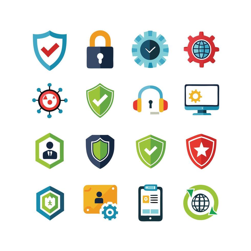 Security Icon Set Collection Illustration vector