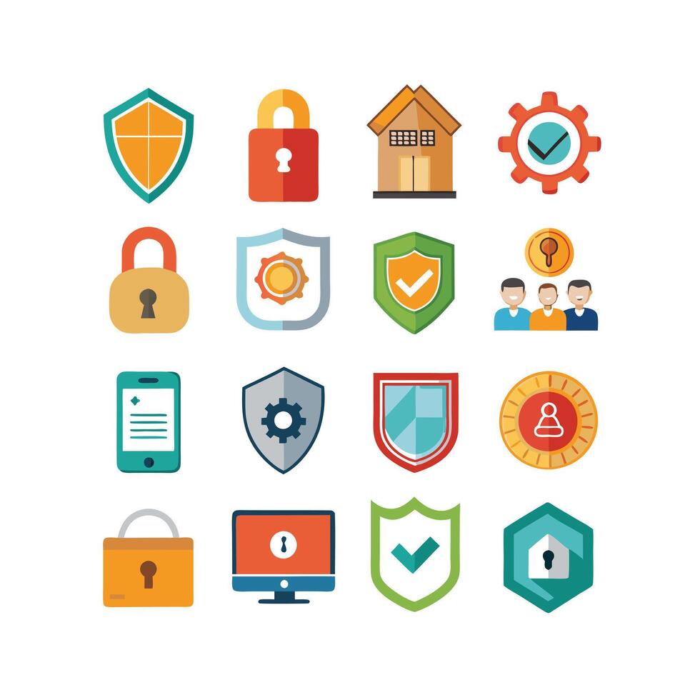 Security Icon Set Collection Illustration vector
