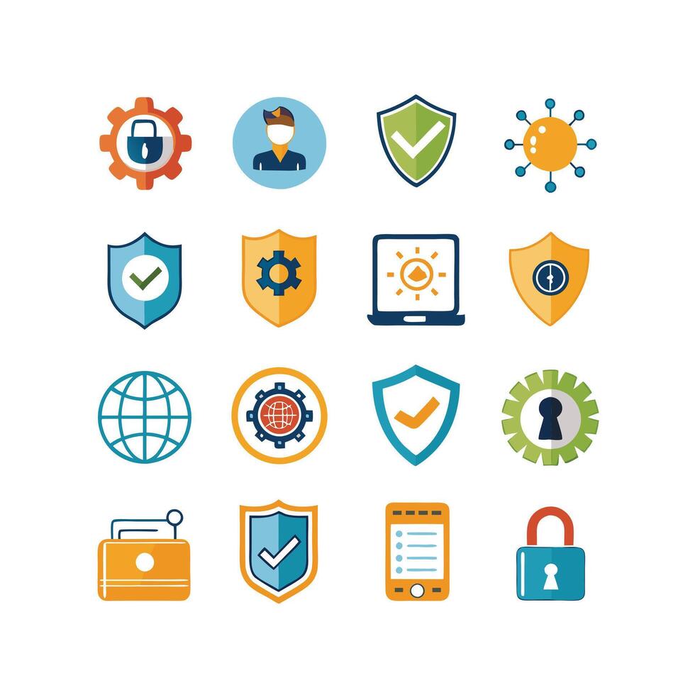 Security Icon Set Collection Illustration vector