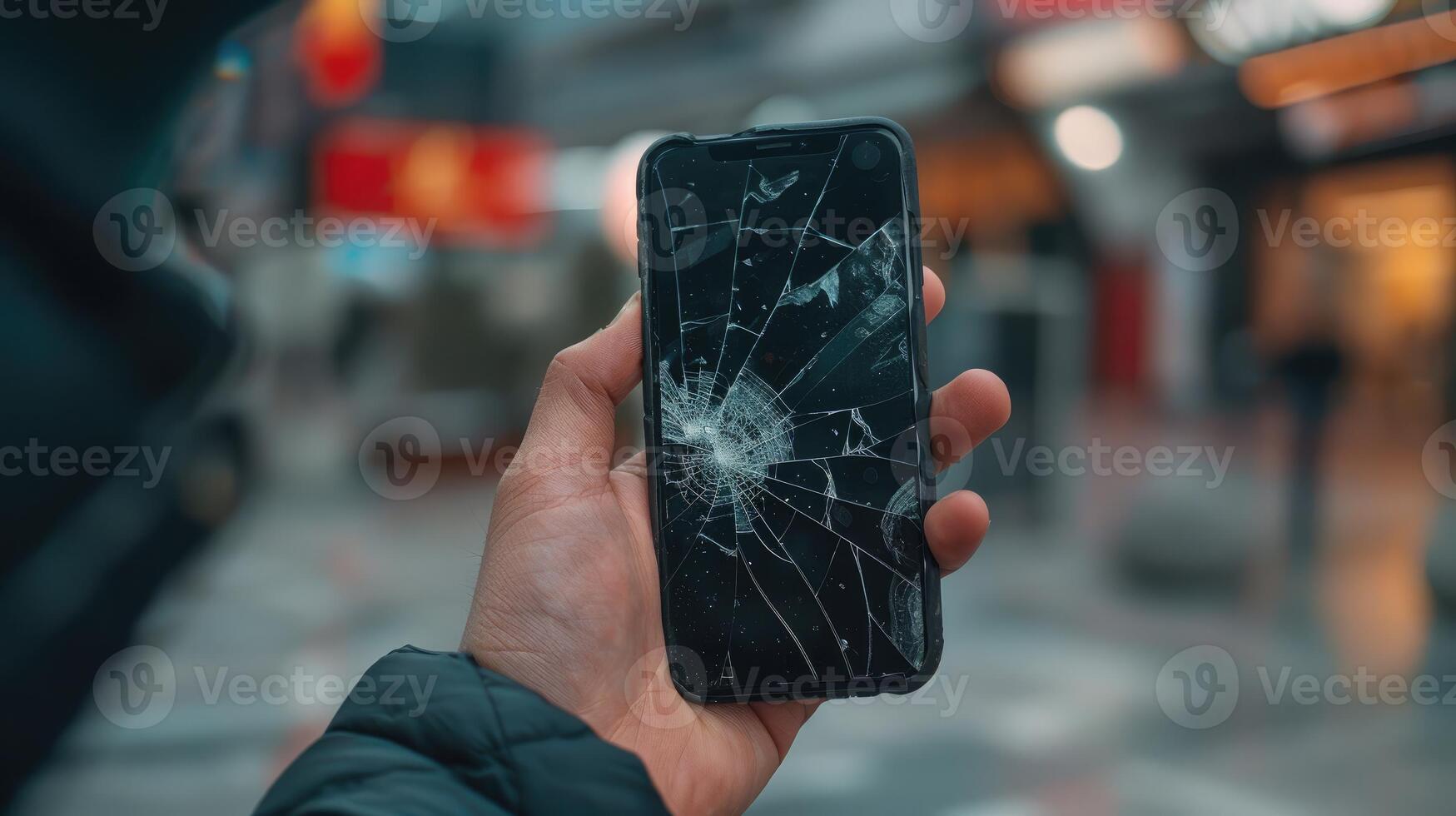 Cracked Screen A Pictorial Representation of Phone Misfortune photo