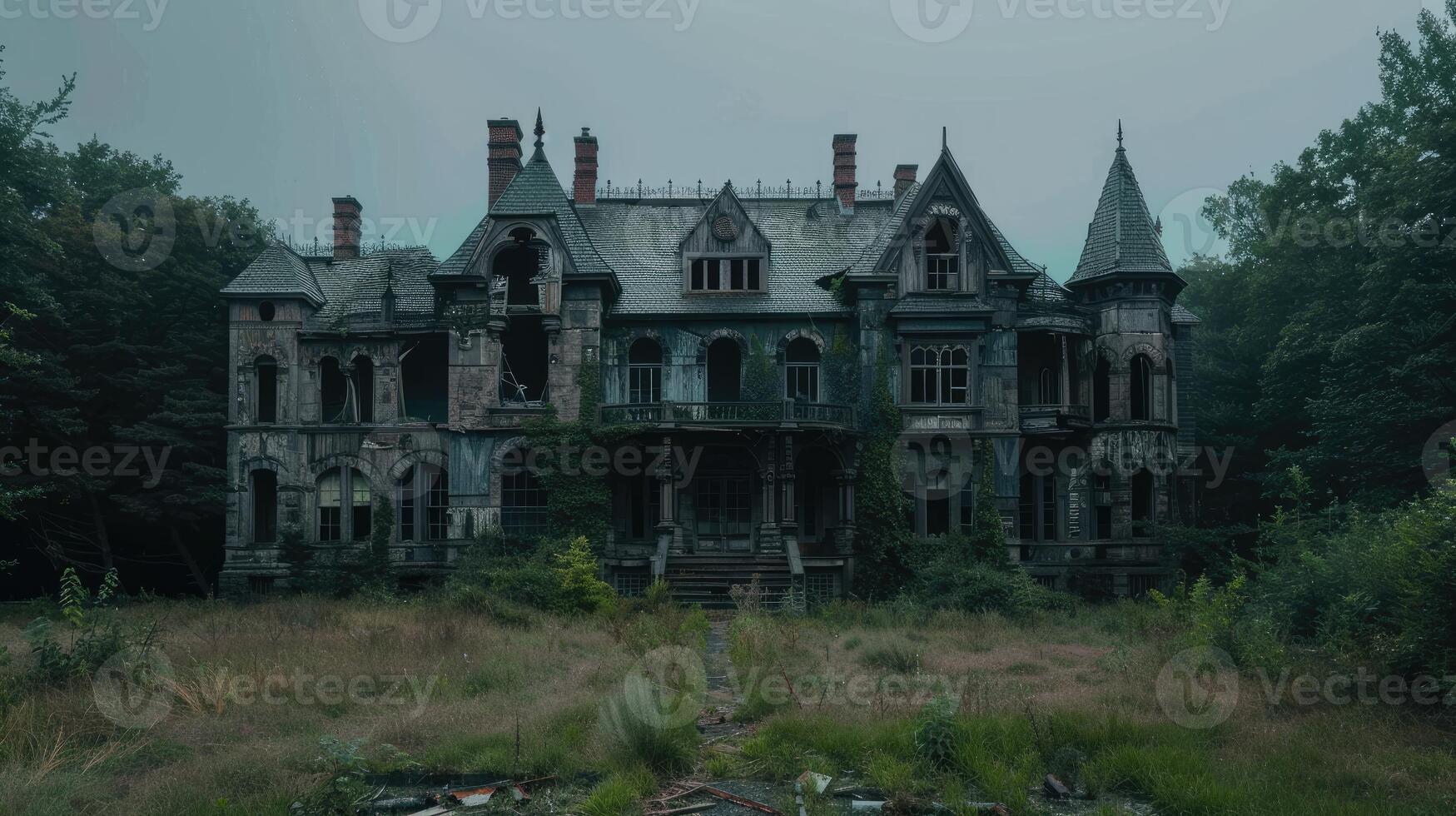 Decay and Mystery The Abandoned Mansion of Secrets photo