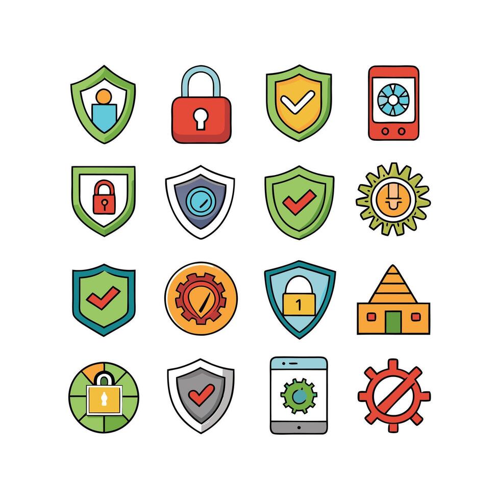 Security Icon Set Collection Illustration vector