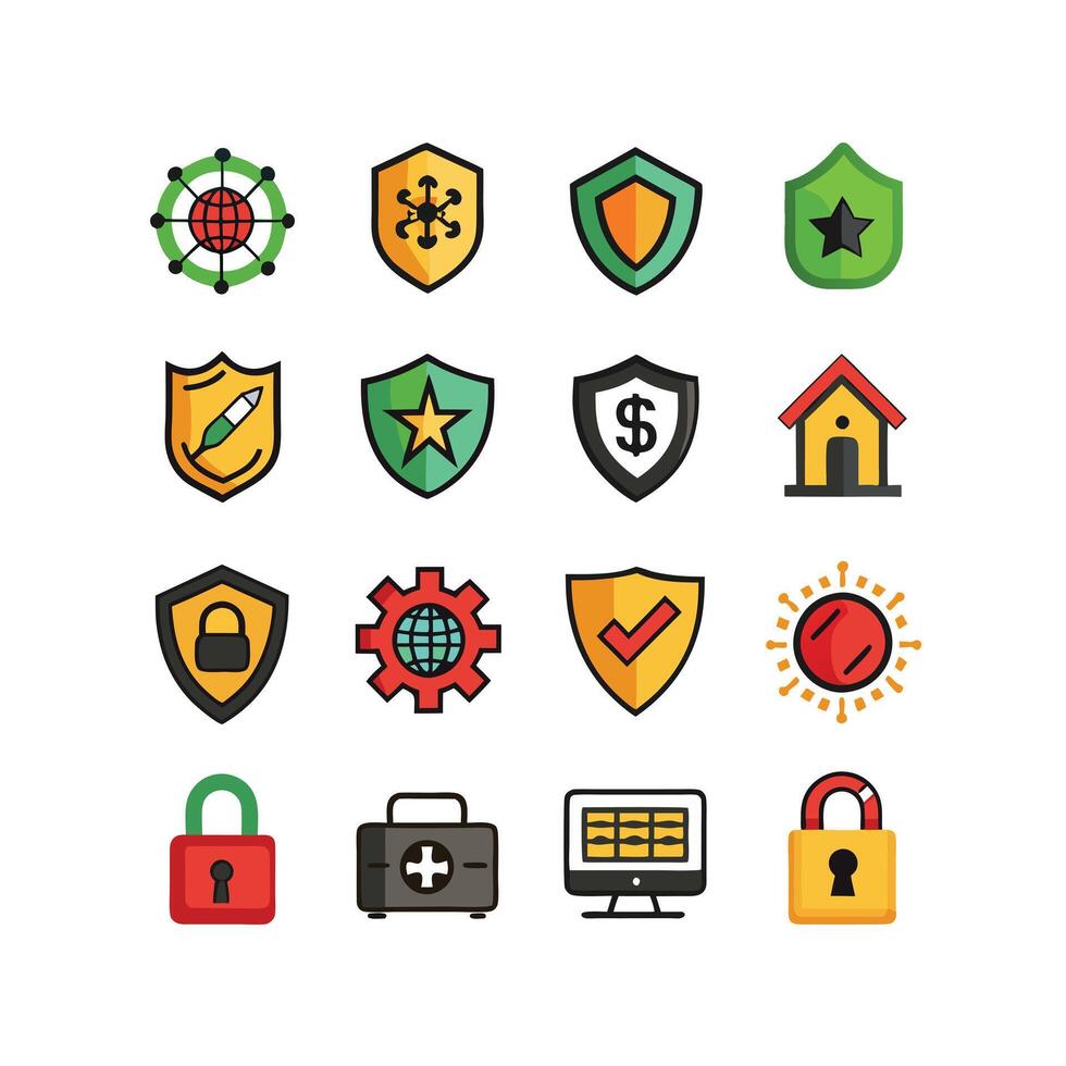 Security Icon Set Collection Illustration vector