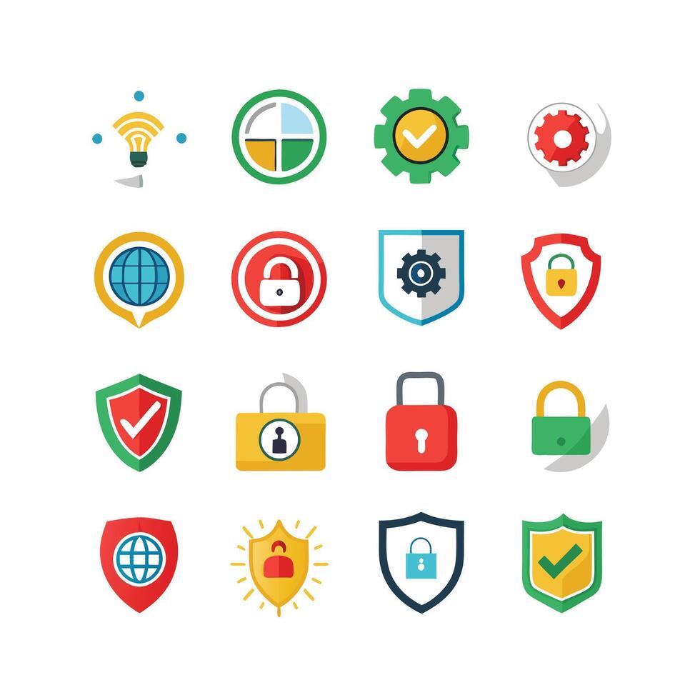 Security Icon Set Collection Illustration vector