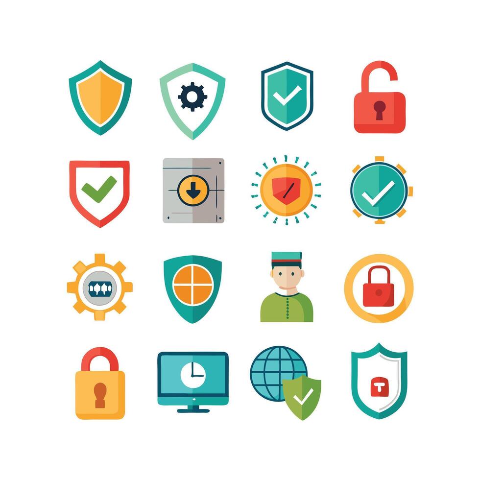 Security Icon Set Collection Illustration vector