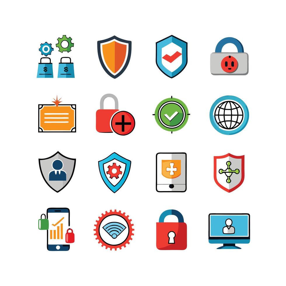 Security Icon Set Collection Illustration vector