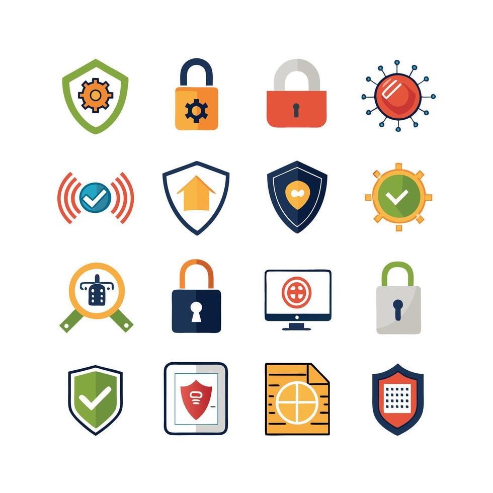Security Icon Set Collection Illustration vector