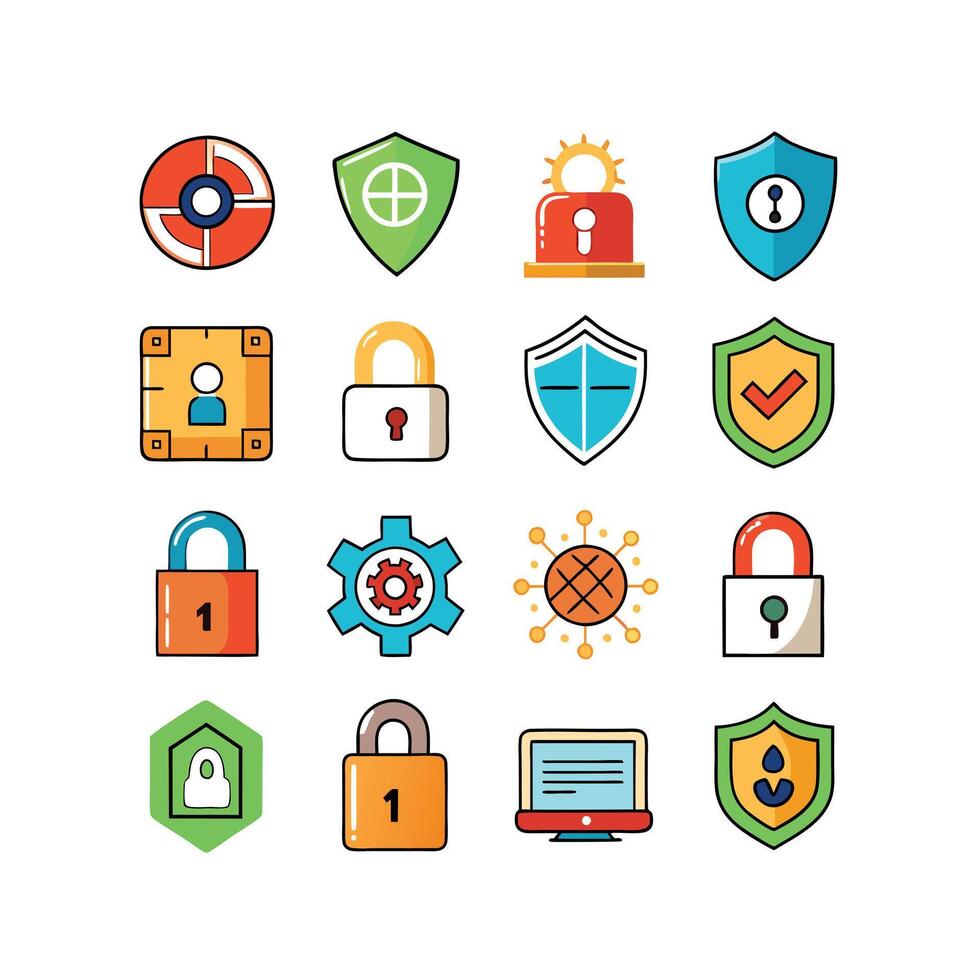 Security Icon Set Collection Illustration vector