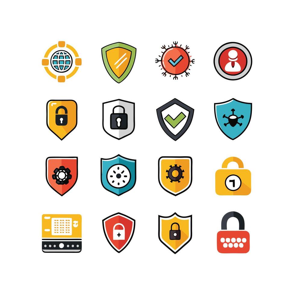 Security Icon Set Collection Illustration vector