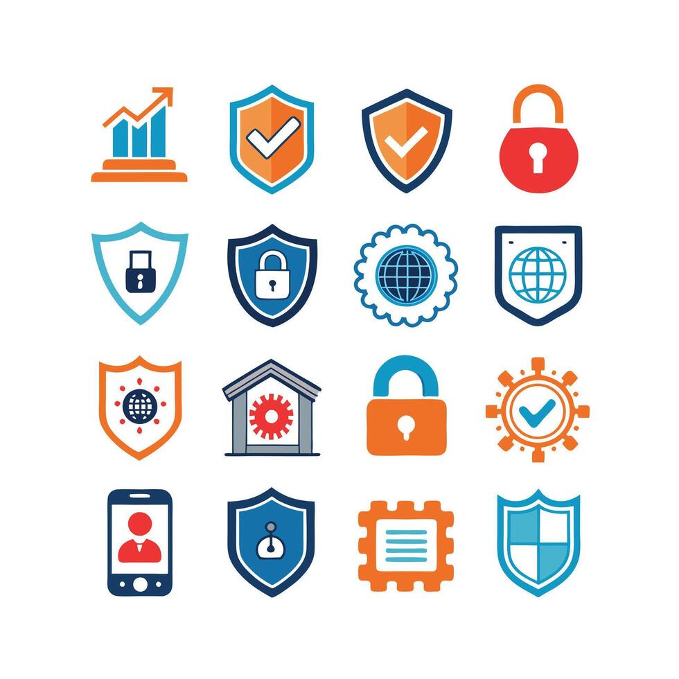 Security Icon Set Collection Illustration vector