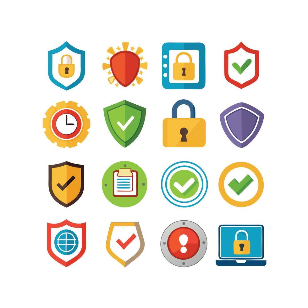 Security Icon Set Collection Illustration vector
