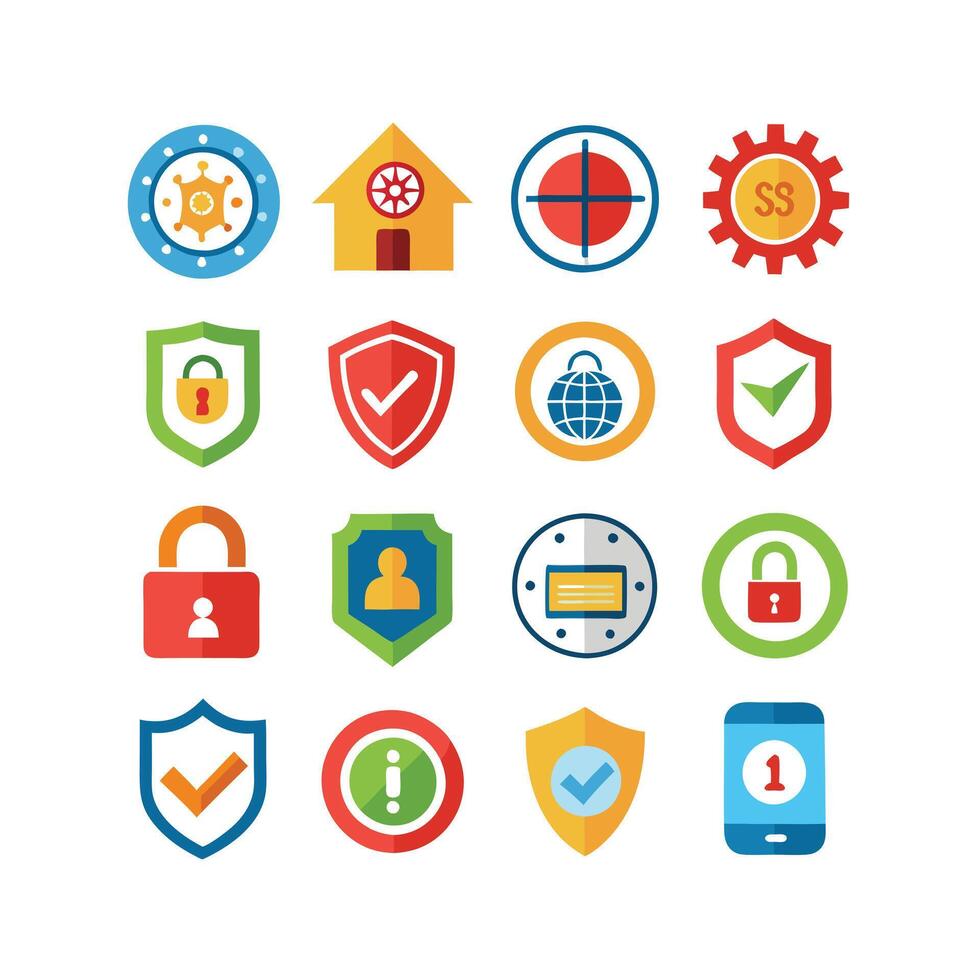 Security Icon Set Collection Illustration vector