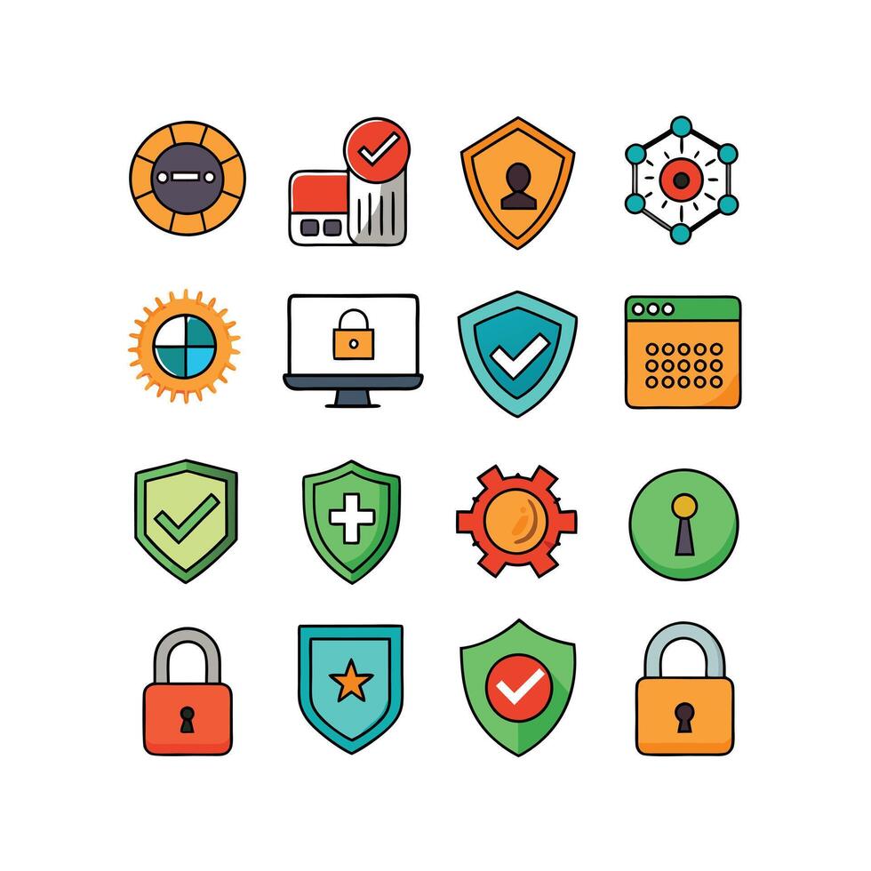 Security Icon Set Collection Illustration vector
