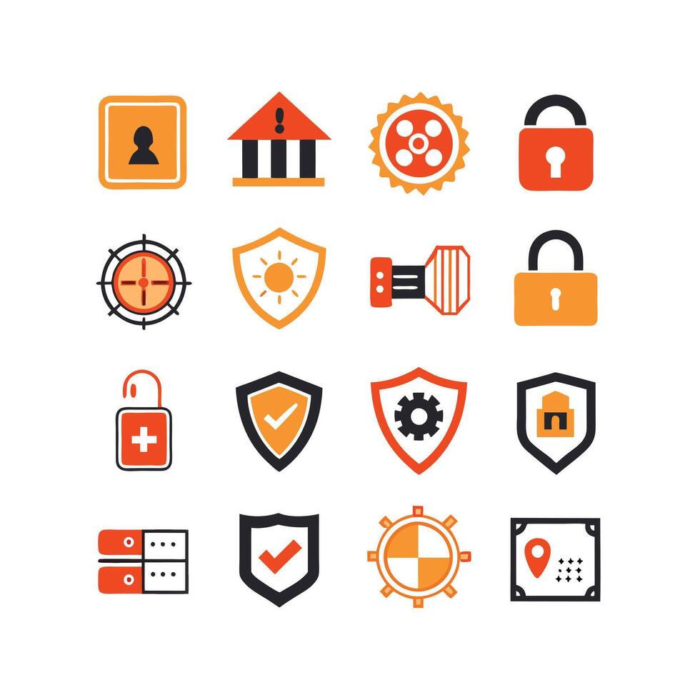 Security Icon Set Collection Illustration vector