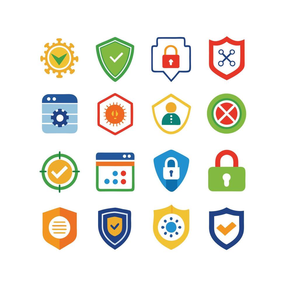 Security Icon Set Collection Illustration vector