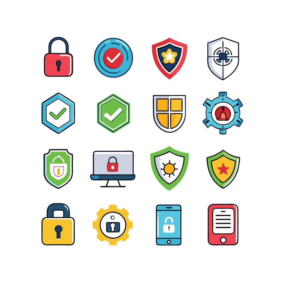 Security Icon Set Collection Illustration vector