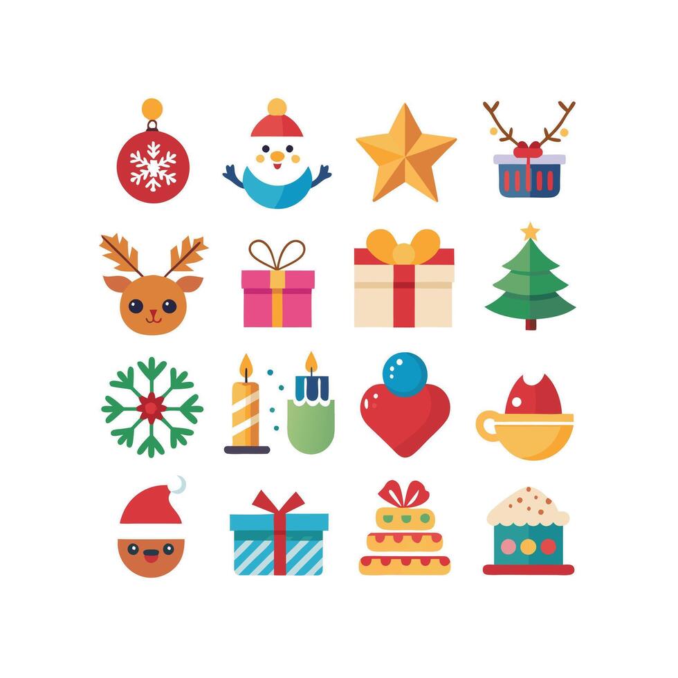 Holiday and Event Icon Set Collection Illustration vector