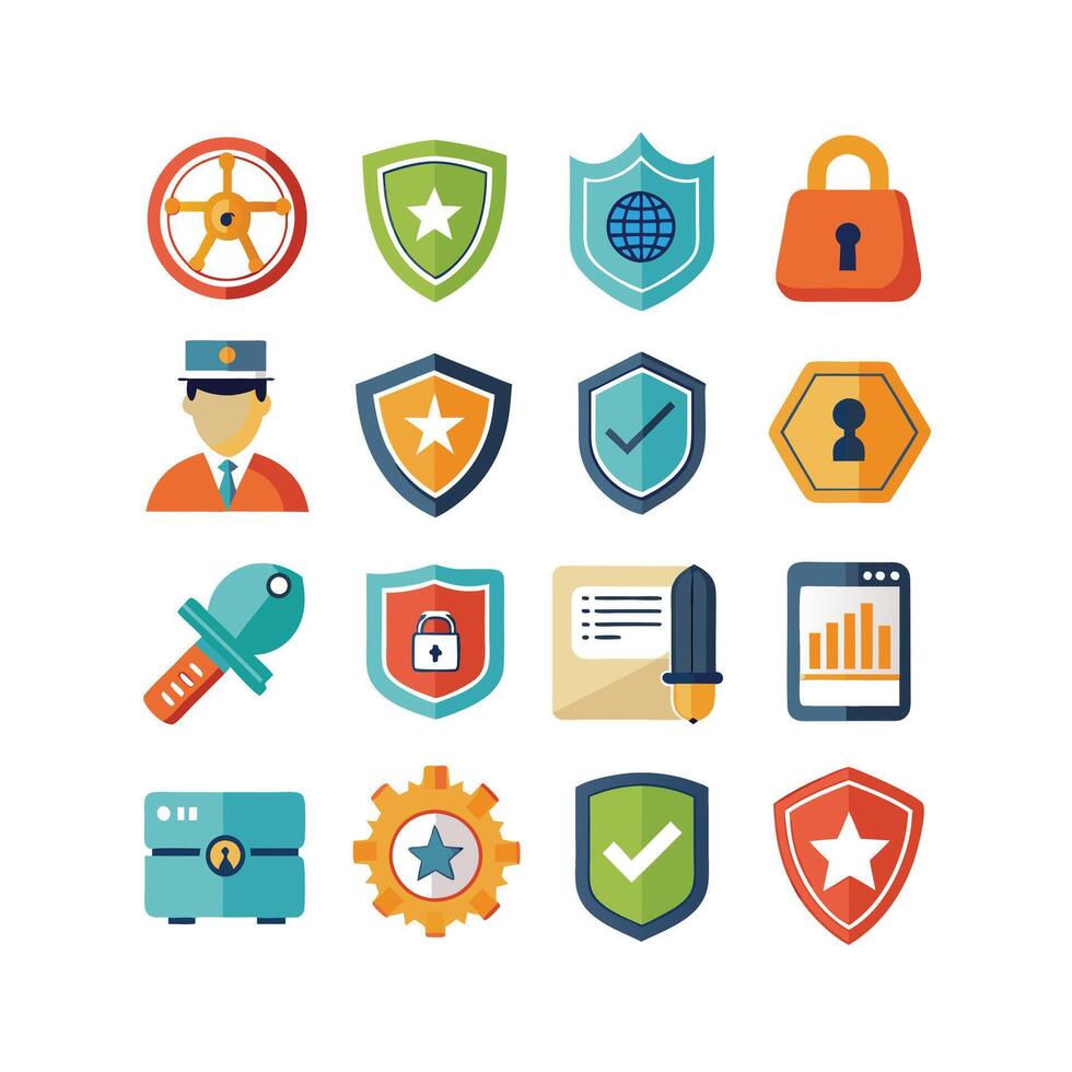 Security Icon Set Collection Illustration vector