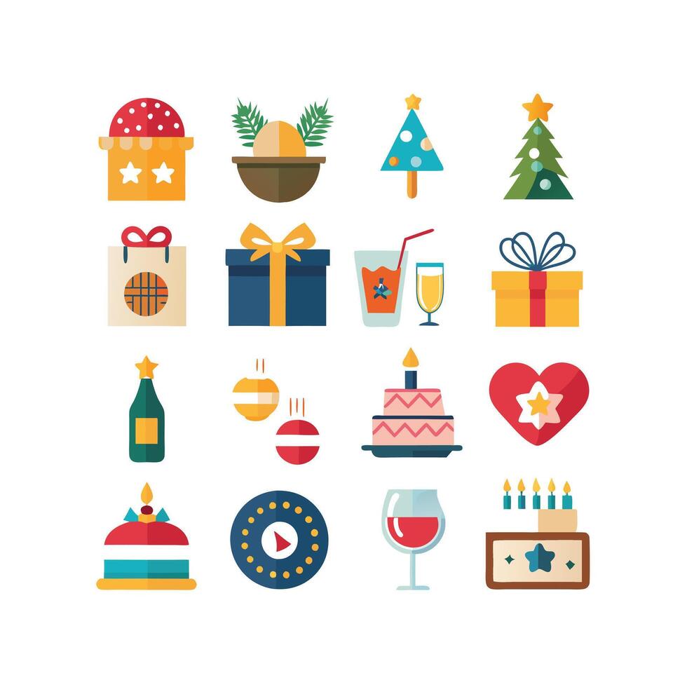 Holiday and Event Icon Set Collection IllustrationHoliday and Event Icon Set Collection Illustration vector