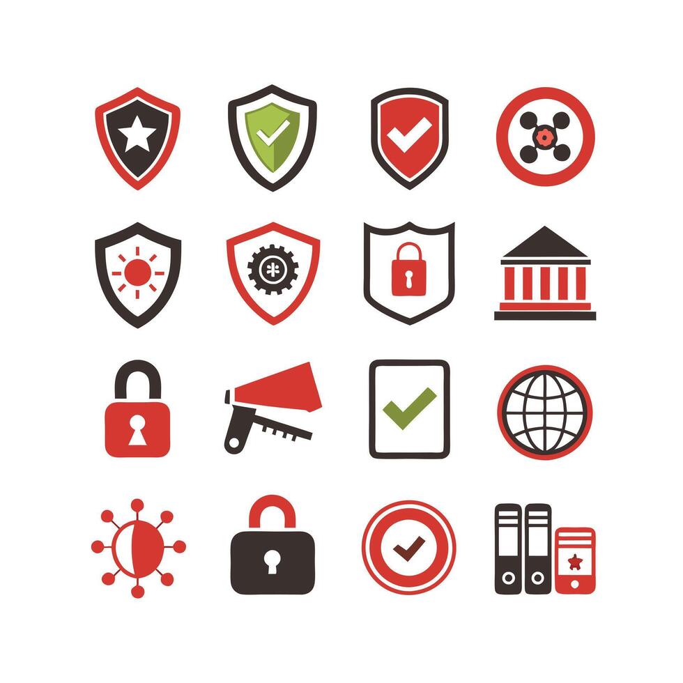 Security Icon Set Collection Illustration vector