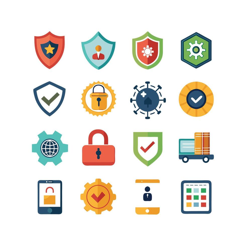Security Icon Set Collection Illustration vector