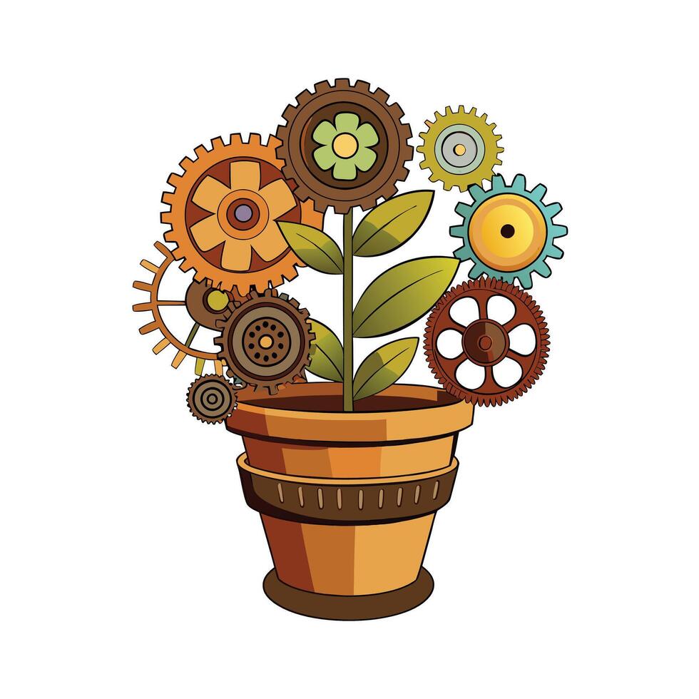 Flowerpot Houseplant Illustration vector