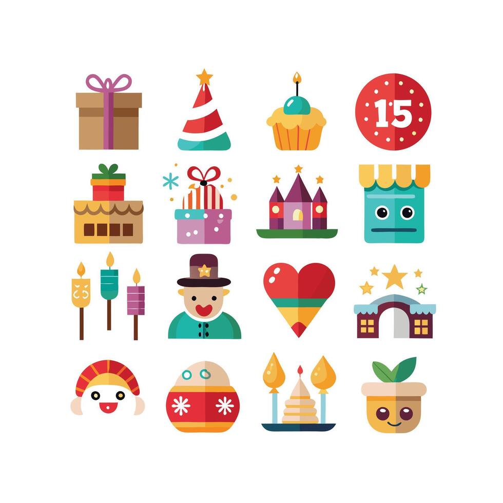 Holiday and Event Icon Set Collection IllustrationHoliday and Event Icon Set Collection Illustration vector