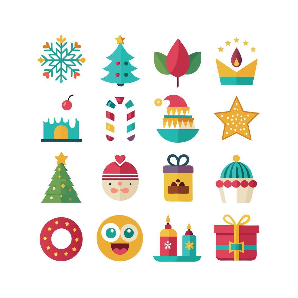 Holiday and Event Icon Set Collection Illustration vector