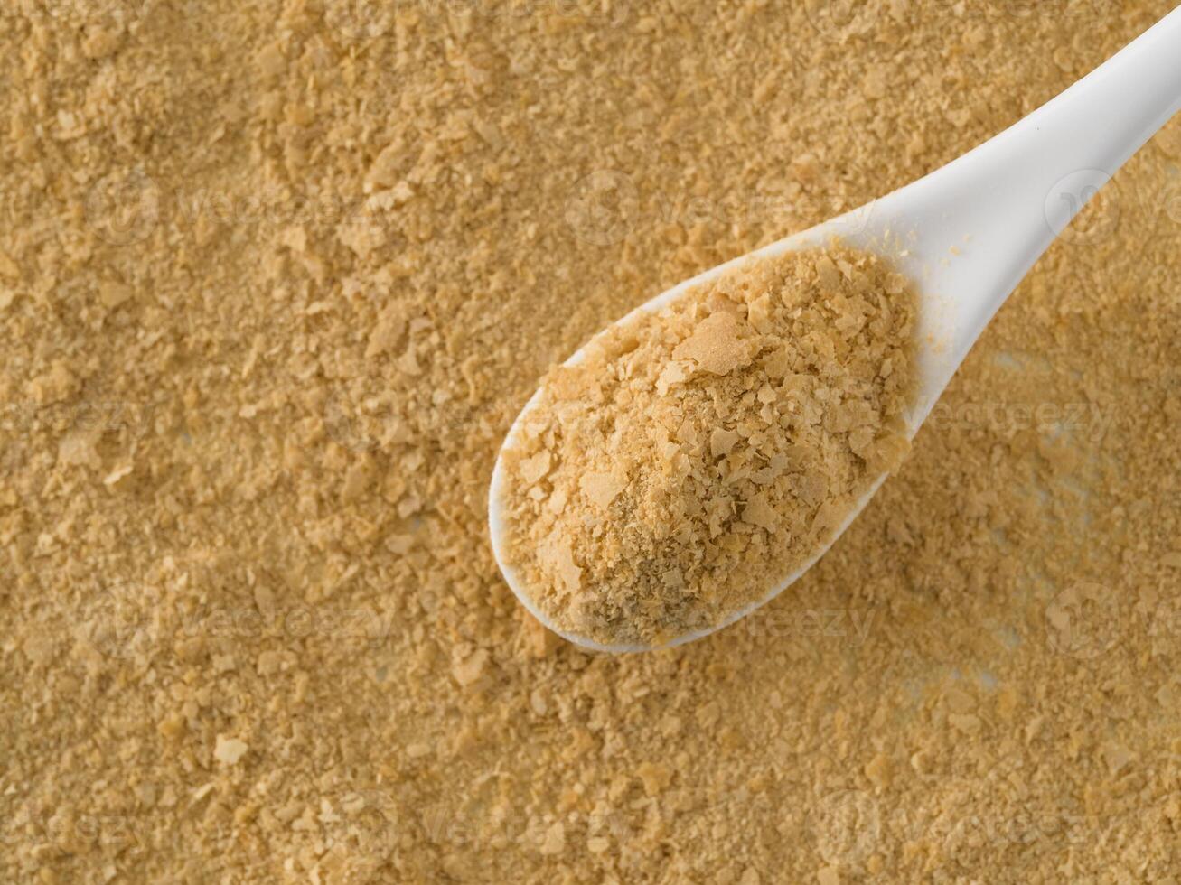 Nutritional inactive yeast top view photo