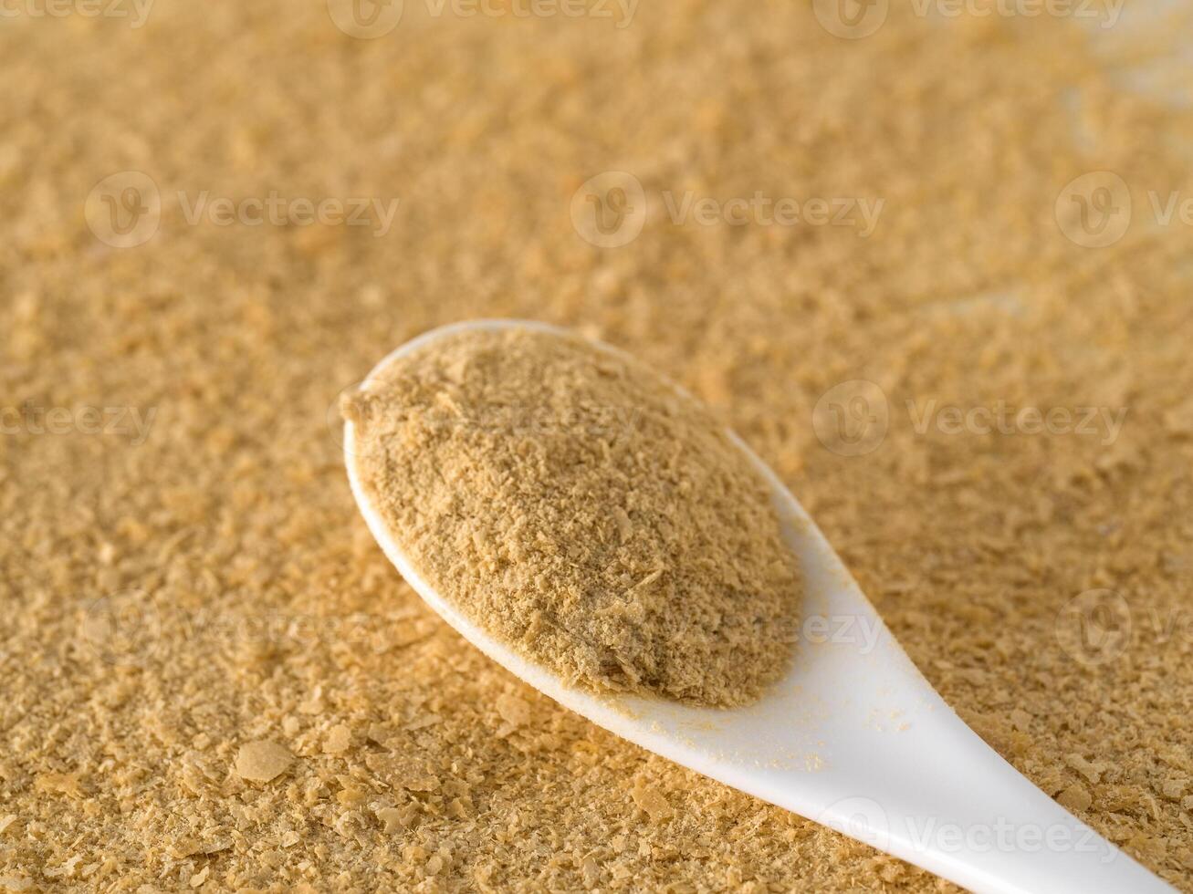 Nutritional inactive yeast top view photo