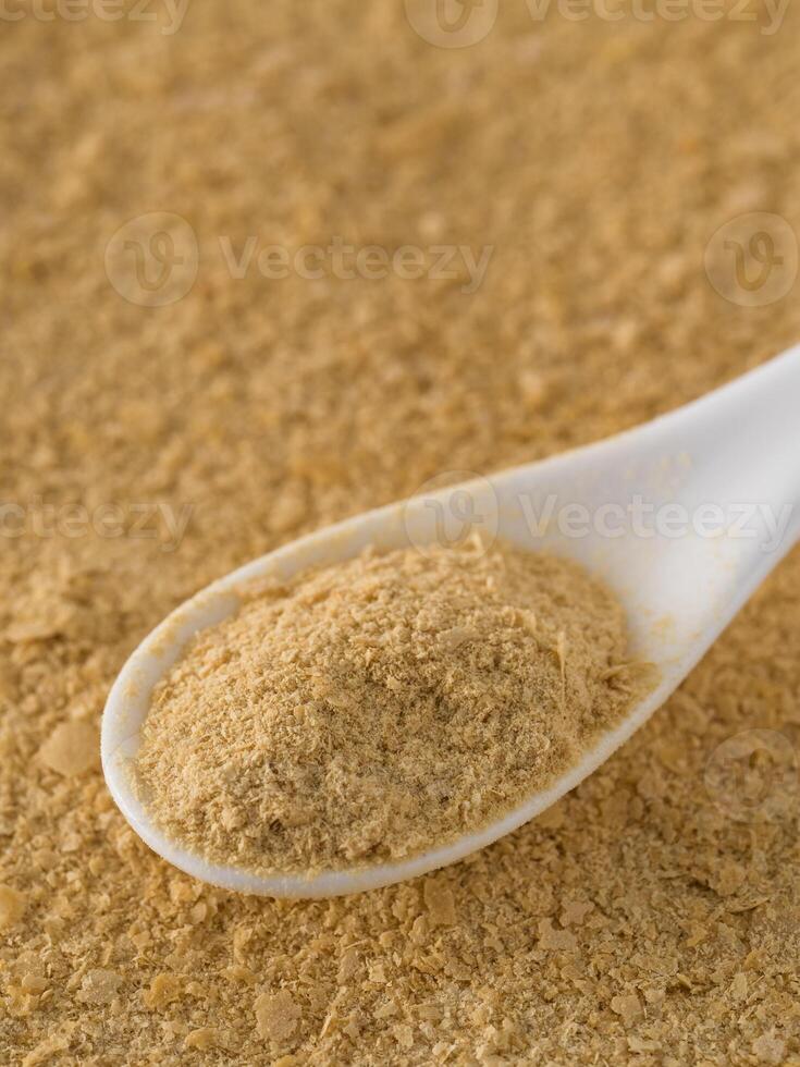 Nutritional inactive yeast top view photo