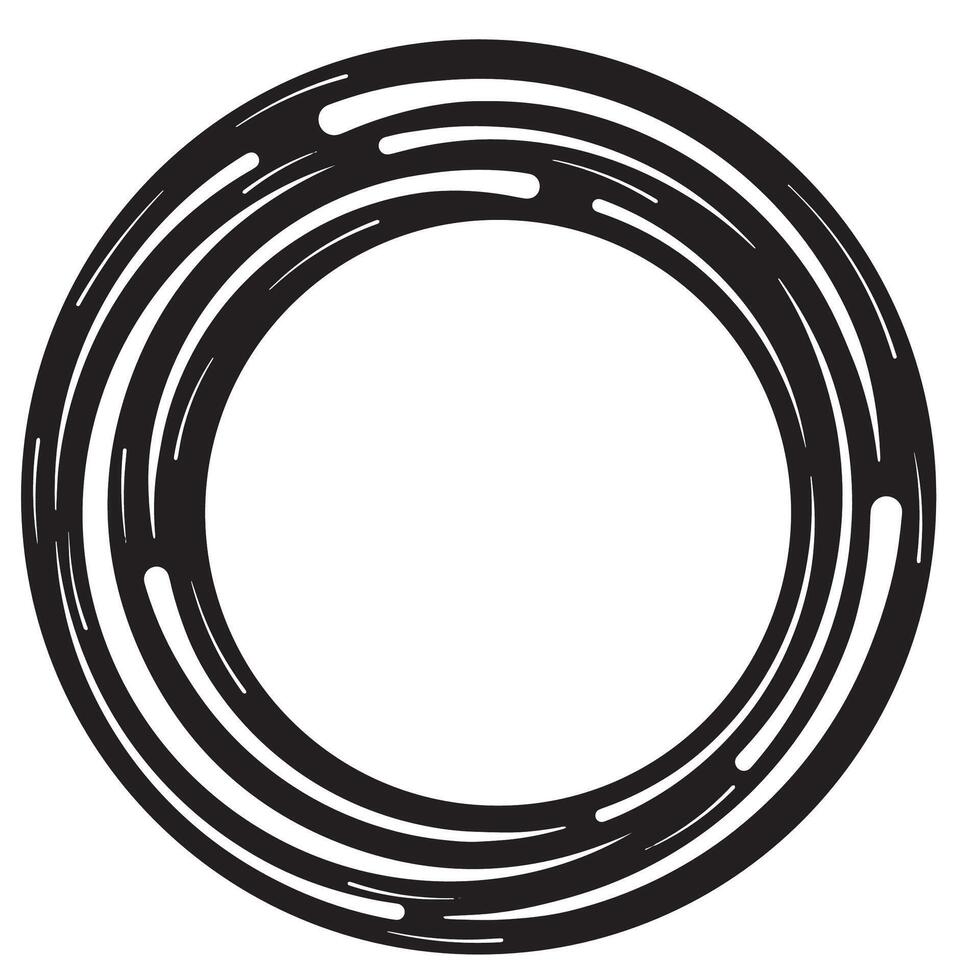 stip frame image, pointed line oval frame. vector