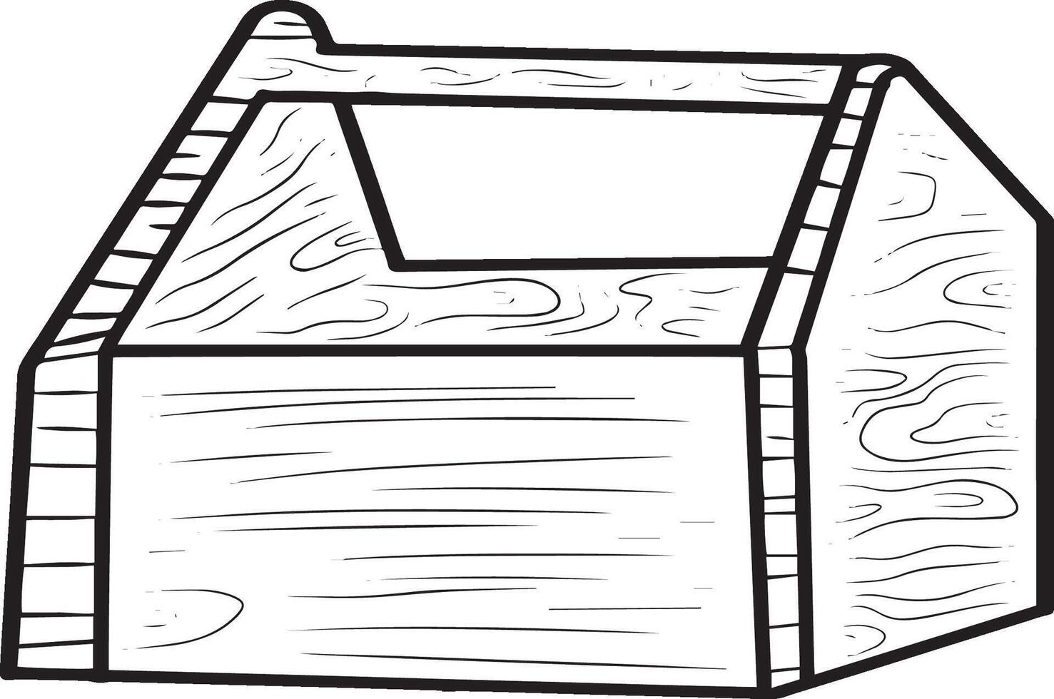 wooden tool box tools vector