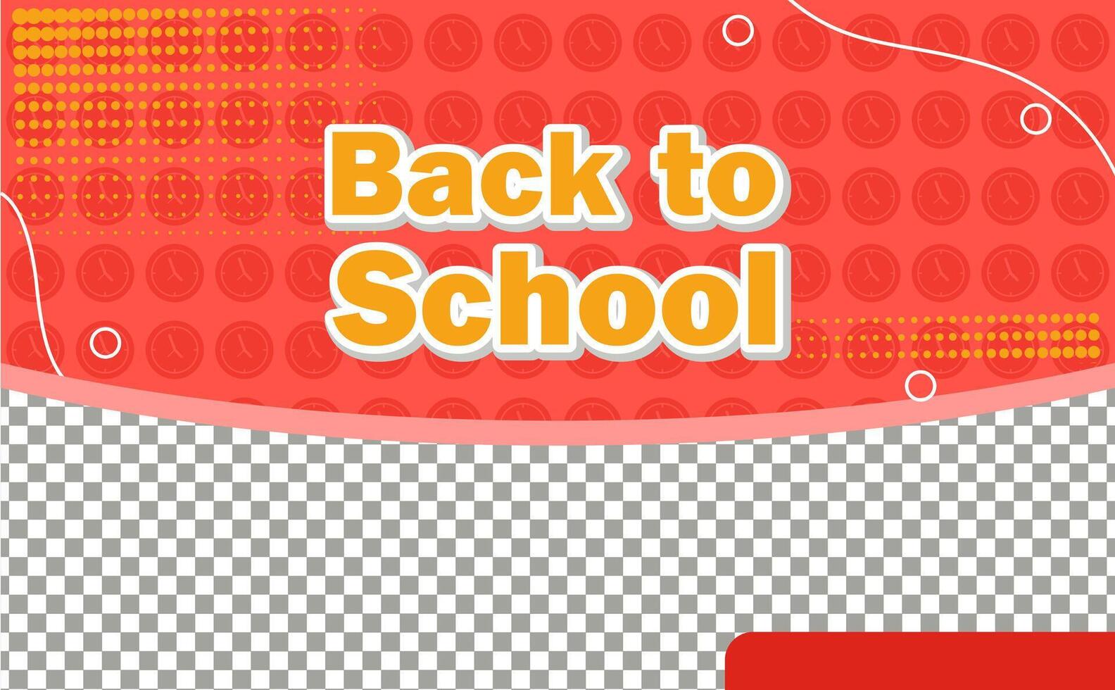 Back to school banner featuring a cheerful yellow Back to School message against a checkered background. Perfect for welcoming students back to the classroom vector