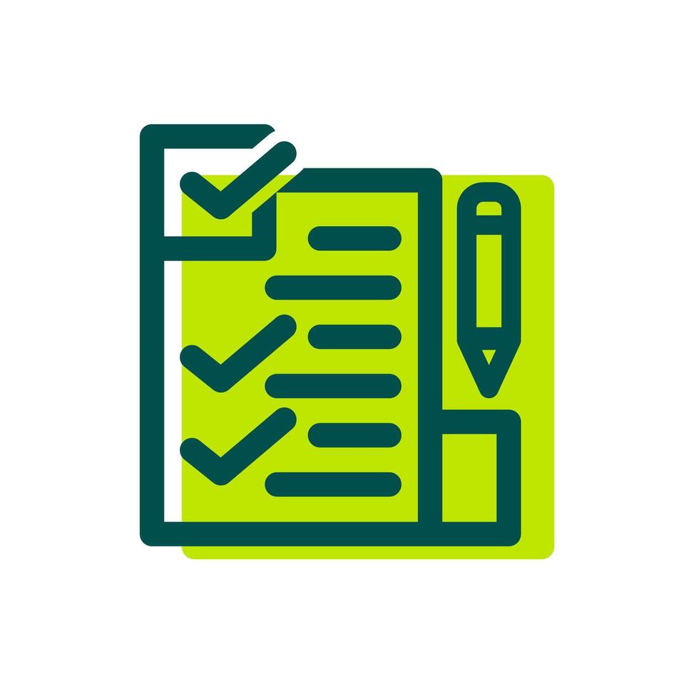 Checklist icon with a pen and paper. Perfect for websites, presentations, apps, and other digital projects vector
