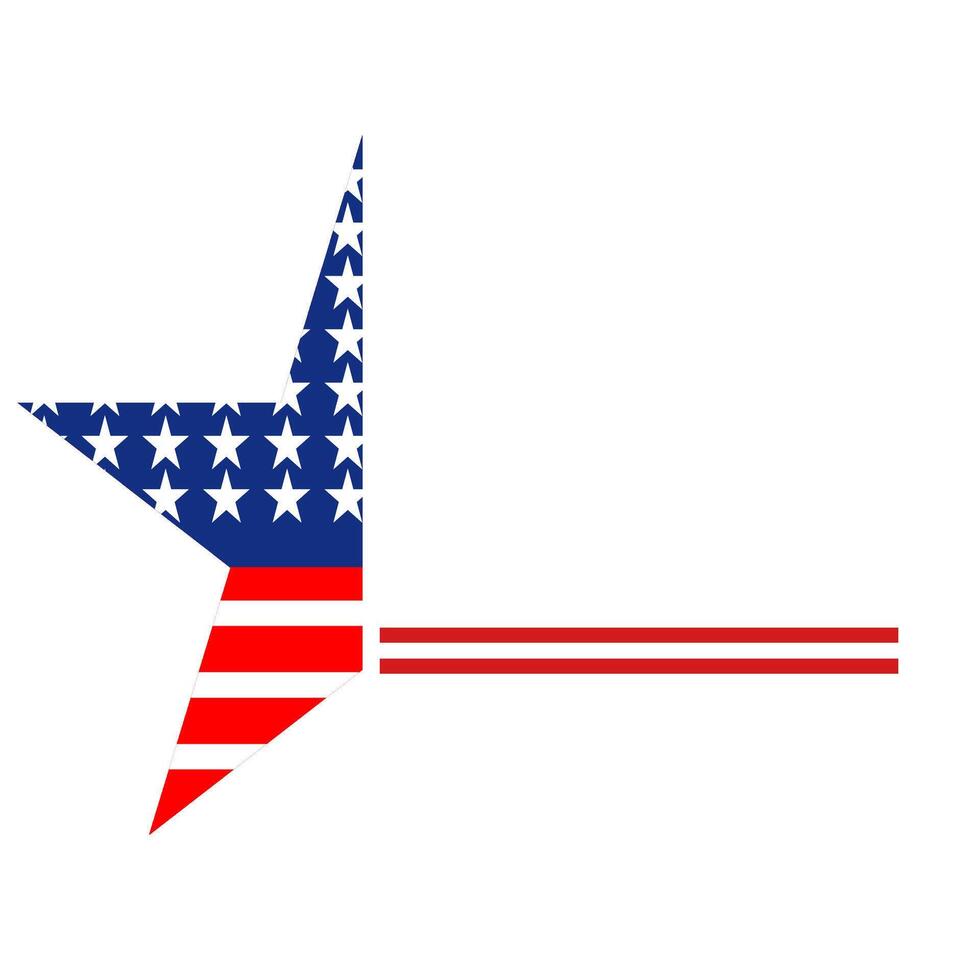 Colorful stars of the United States flag vector