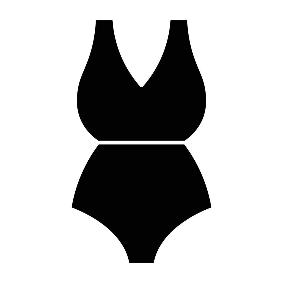 Swimsuit Black icon. vector