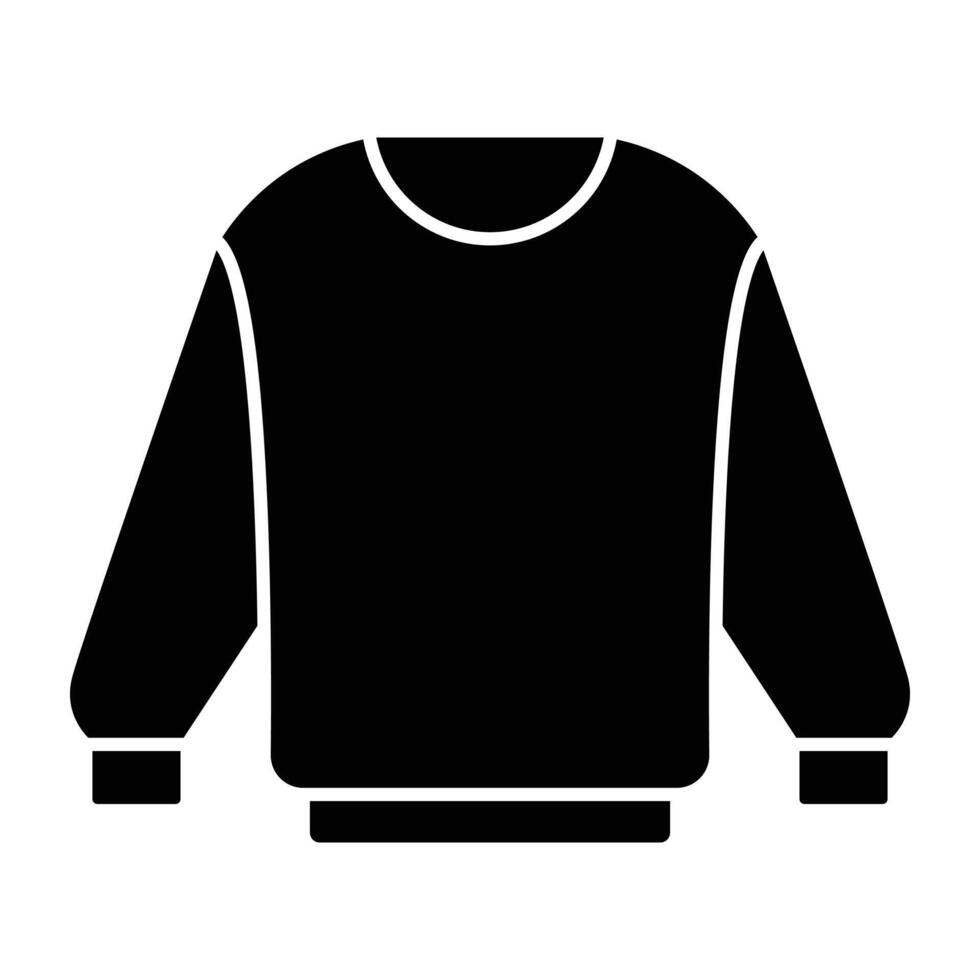 Sweater Black icon. vector