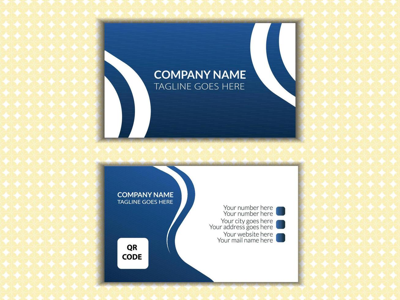 Clean style modern professional business card template vector