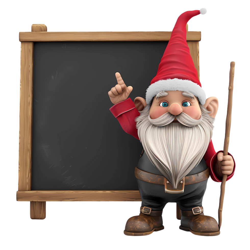 3D cartoon for Gnome in back to school png