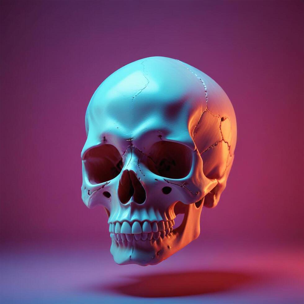 skull with plain background photo