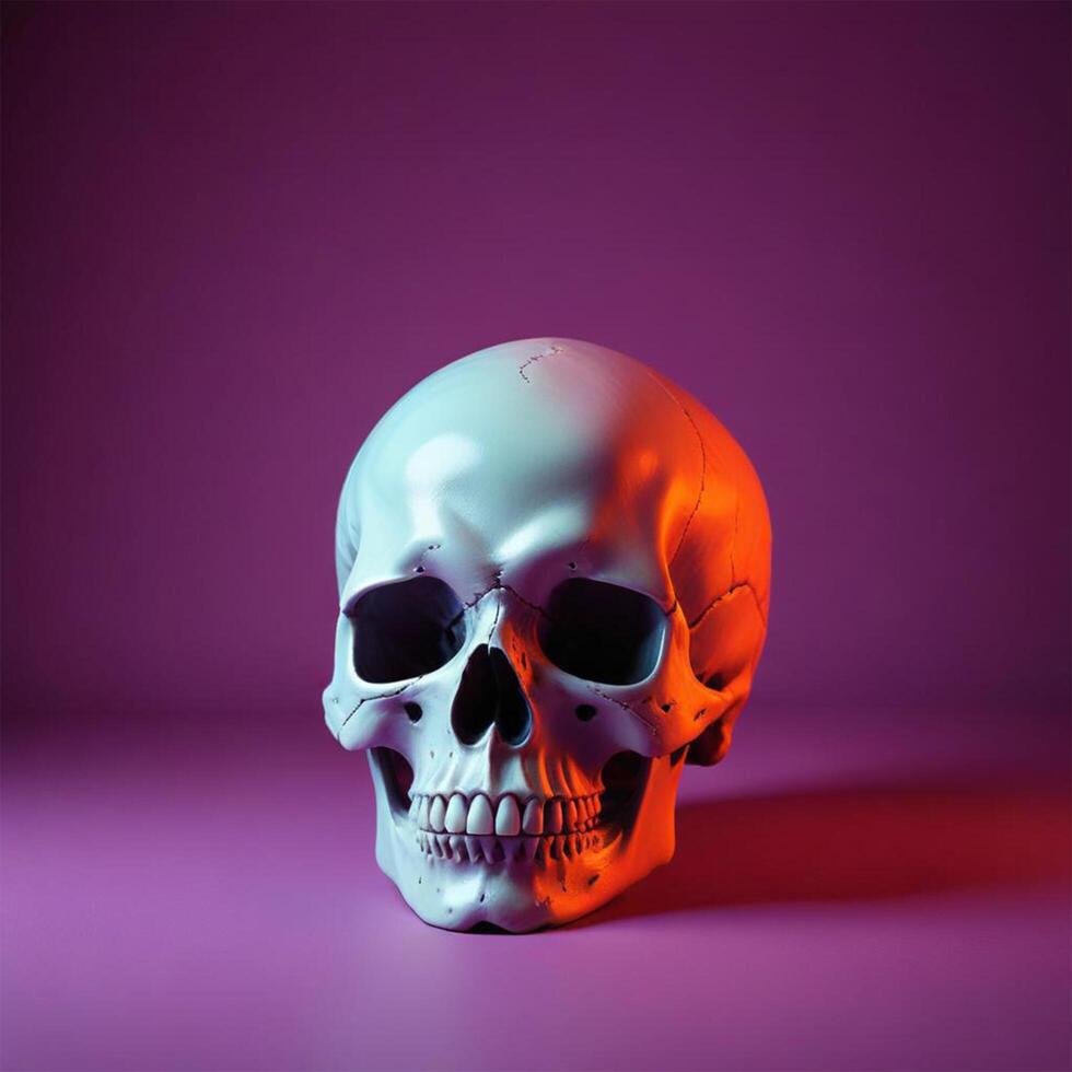 skull with plain background photo