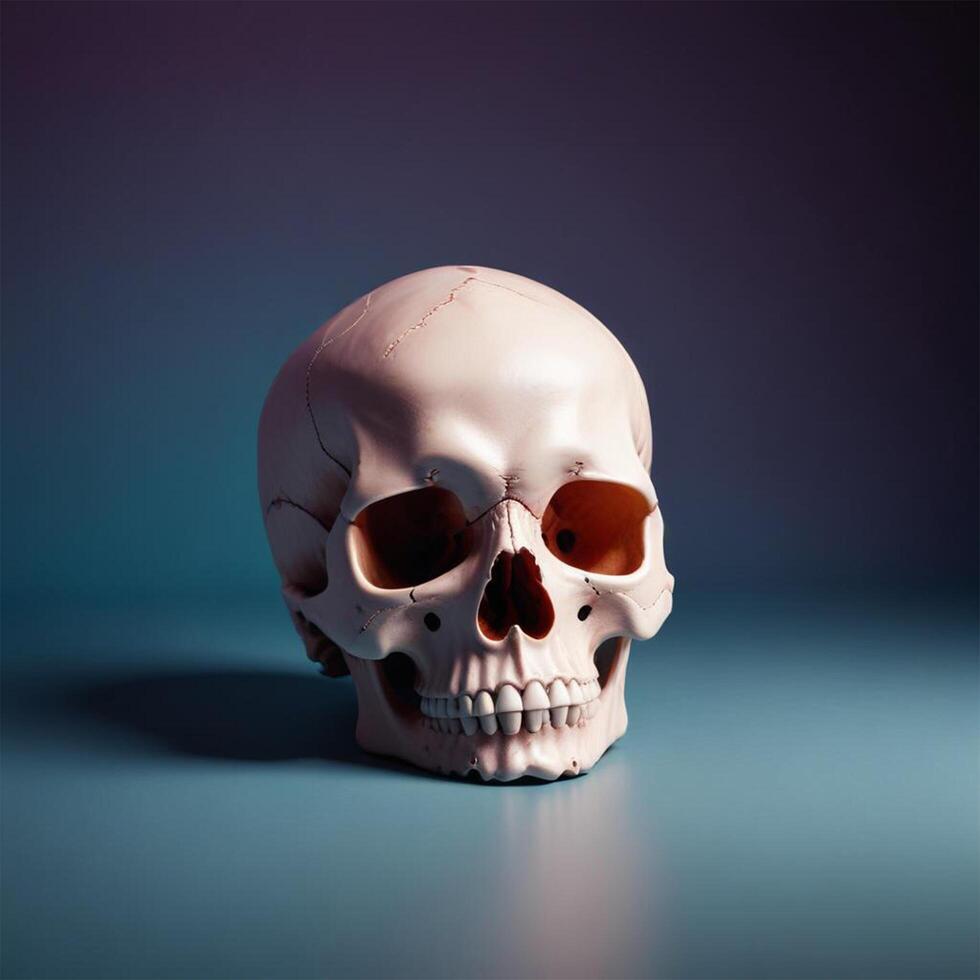 skull with plain background photo
